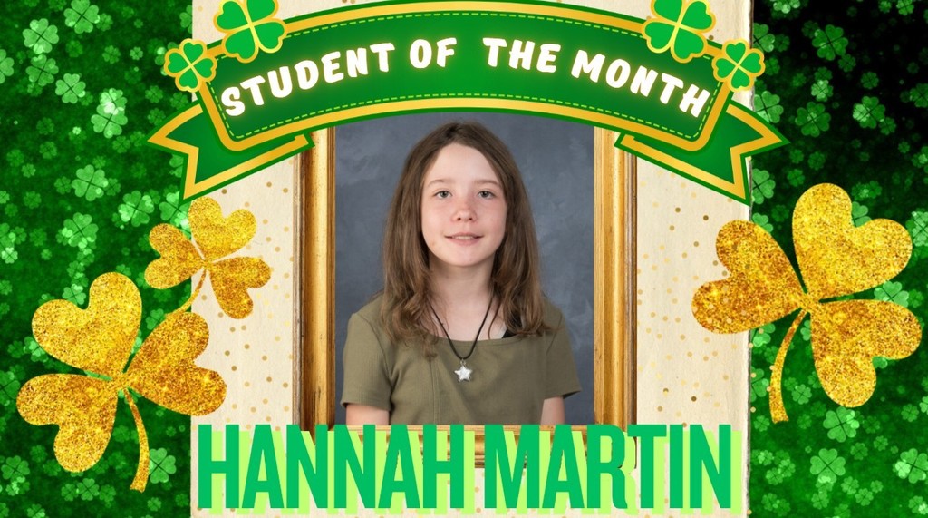 Student of the Month! Congratulations!