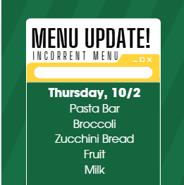 Menu Correction