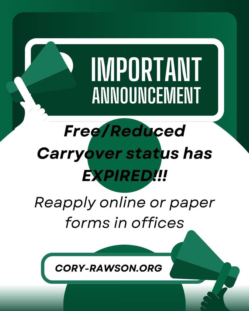 Free/reduced carryover status expired!