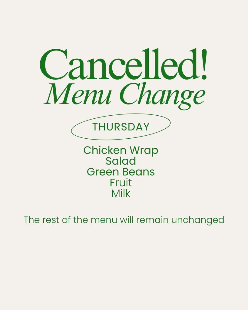 Menu Change
