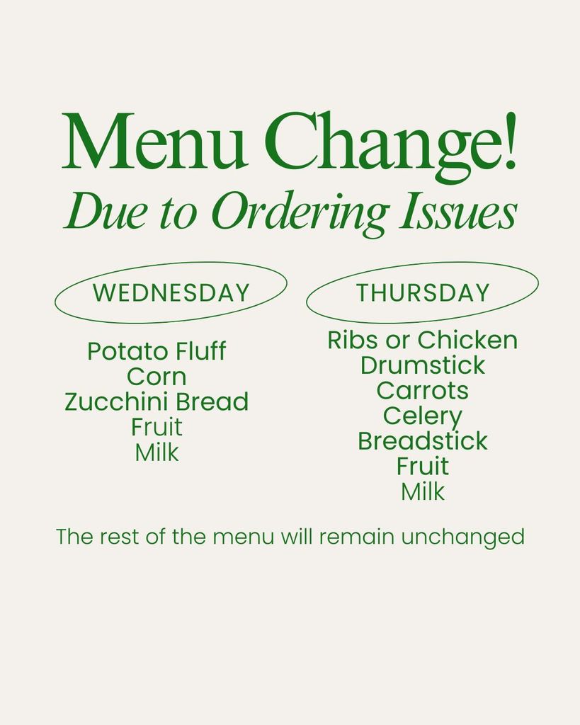 Menu Change