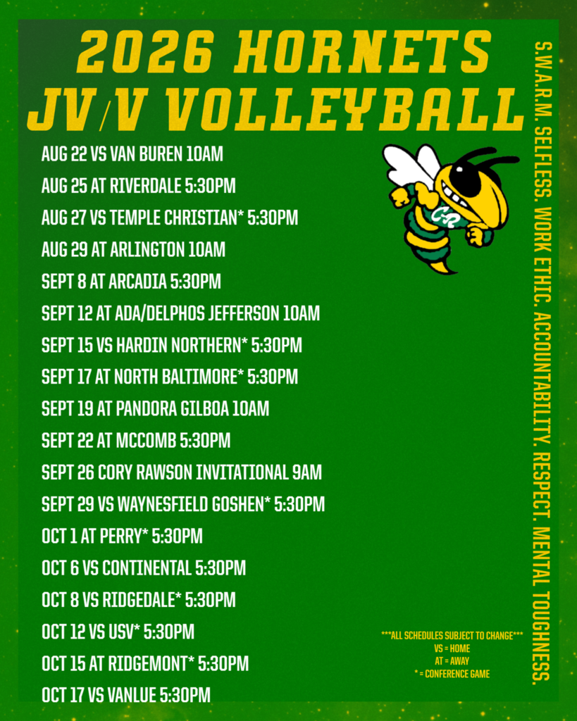 JV/V Volleyball Schedule