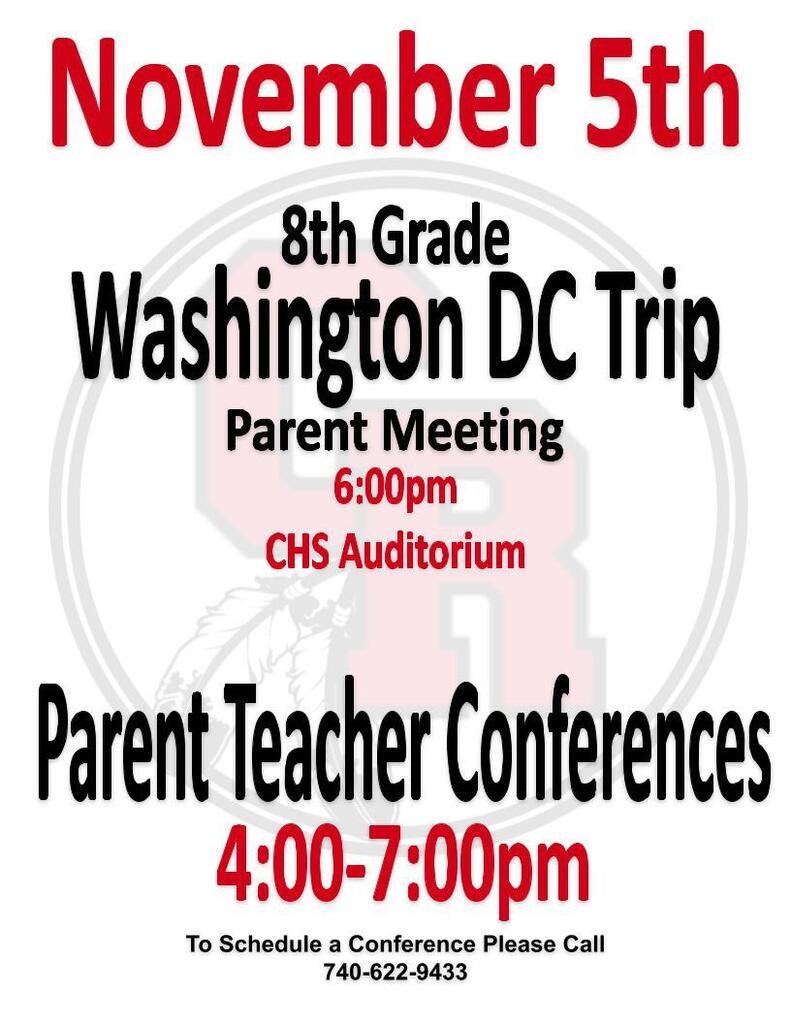 P/T Conferences - 8th Grade Washington DC Meeting