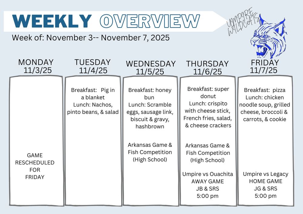 Wildcat Week at a Glance