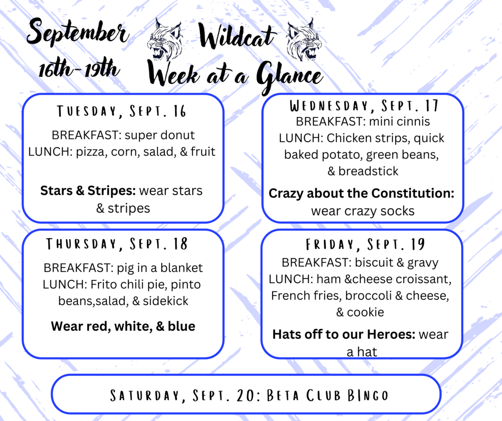 Wildcat Week at a Glance