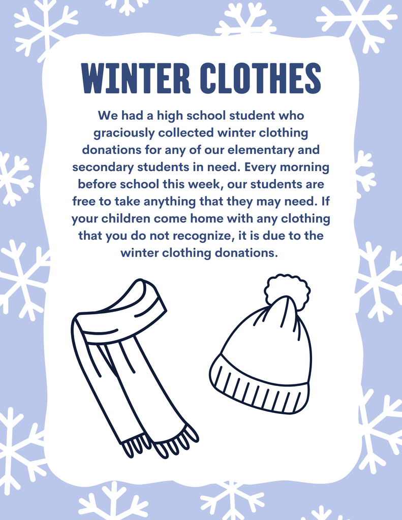 Winter Clothing Donations