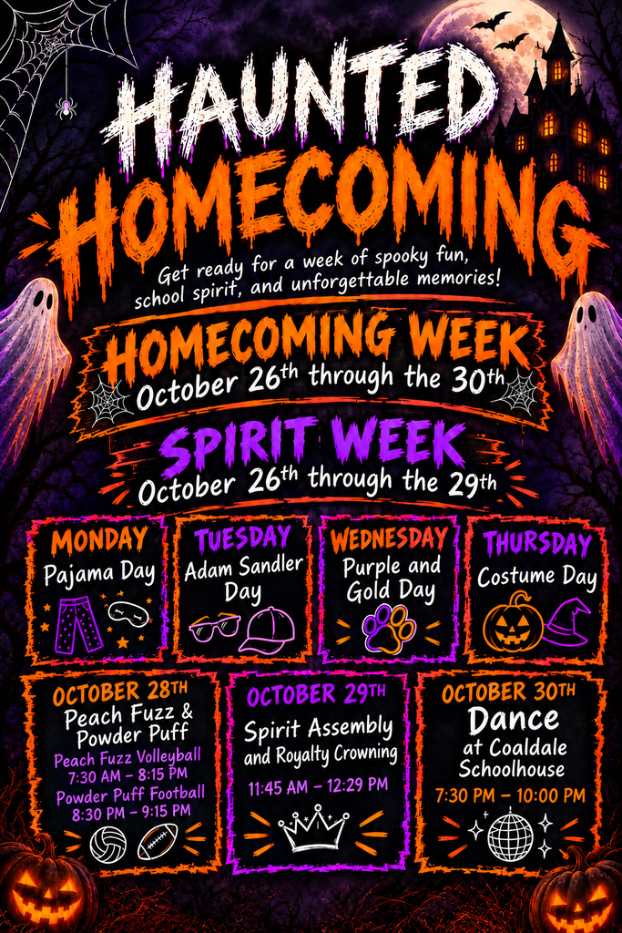 A flyer about Haunted Homecoming