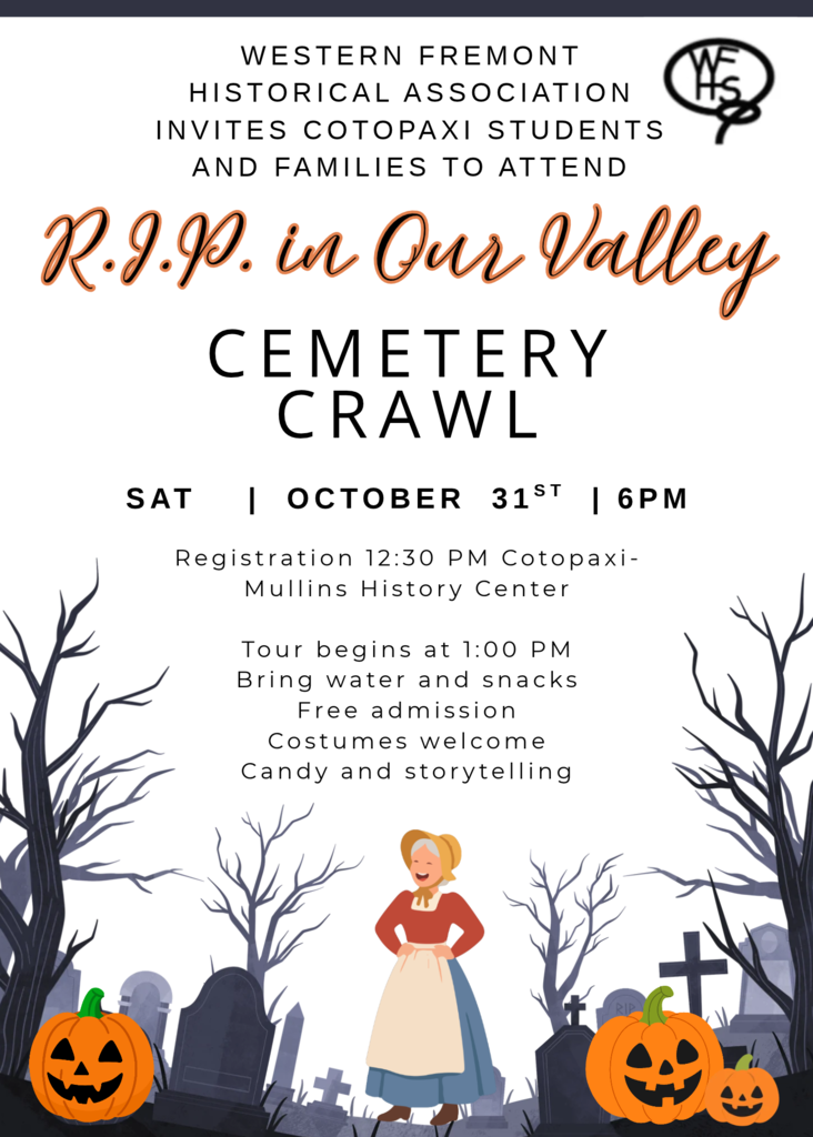 A flyer advertising the cemetery crawl