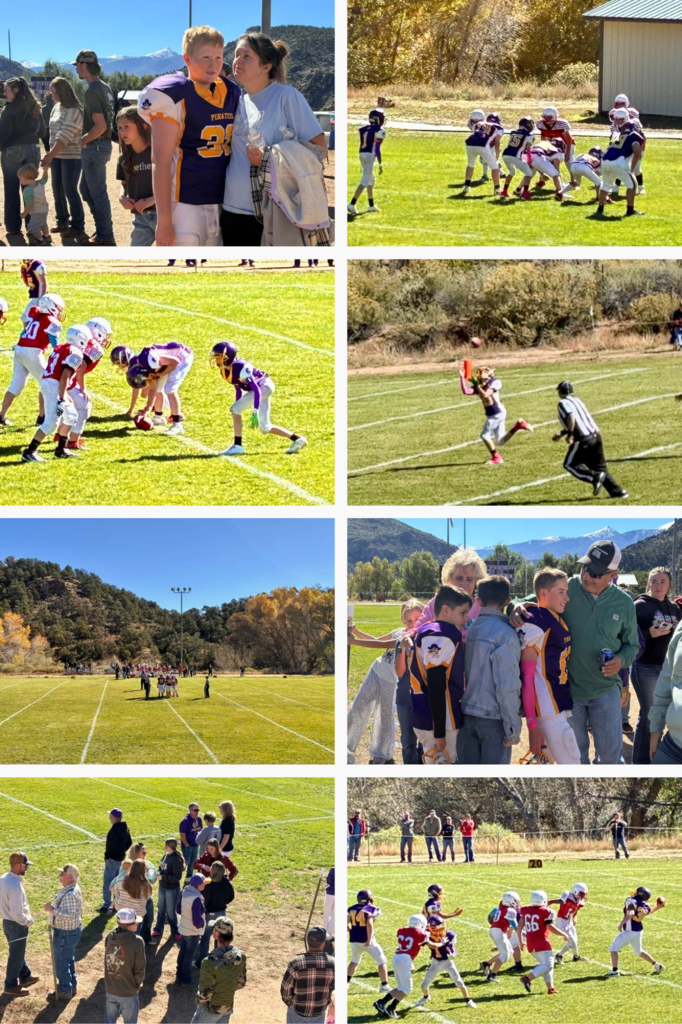A photo collage of the JH football team