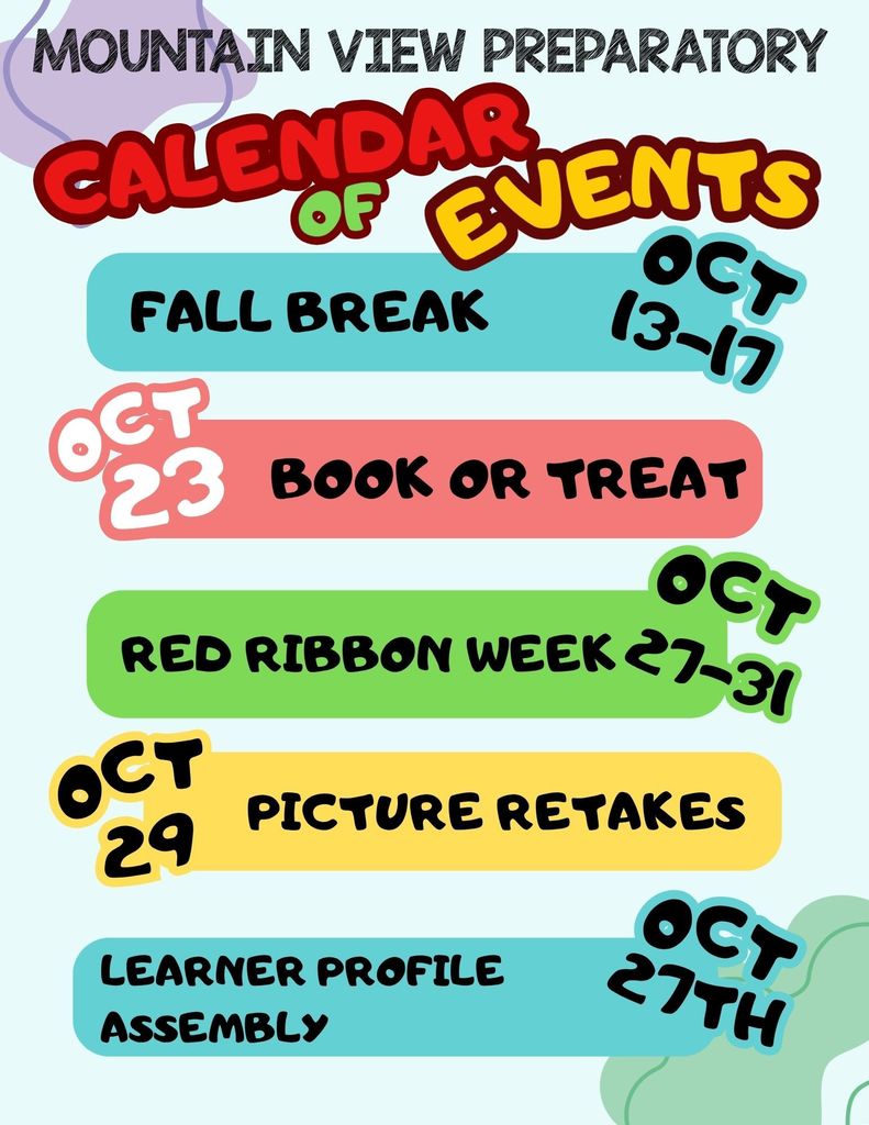 Colorful Cute Music Themed Calendar of Events Flyer
