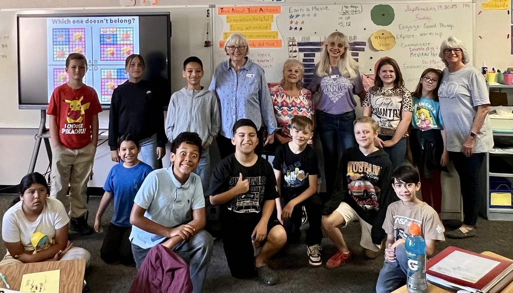 Ms. Daigle's class and their generous "adoptive grandmothers"