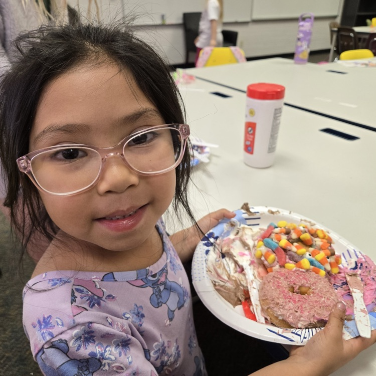 a student with their monster donut