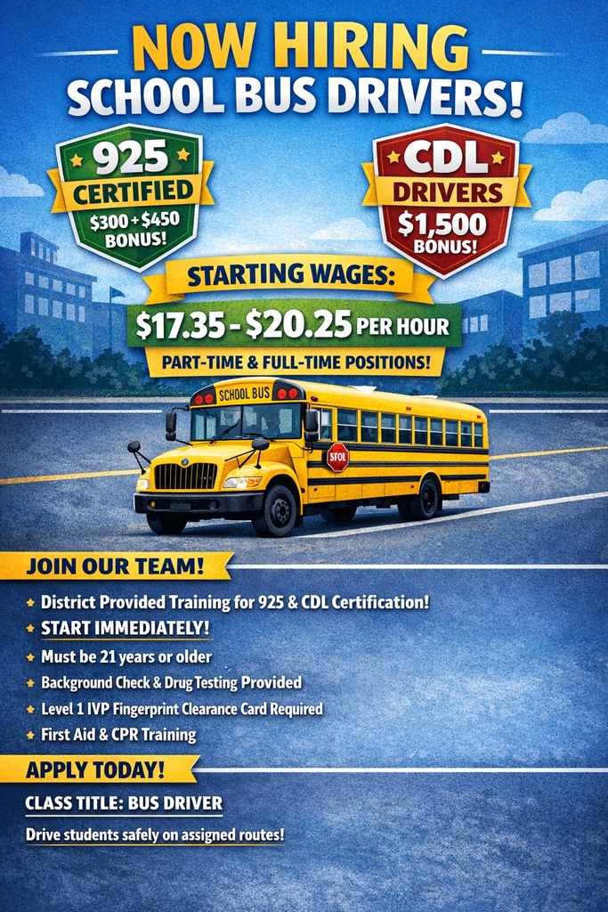 Now Hiring Bus Drivers