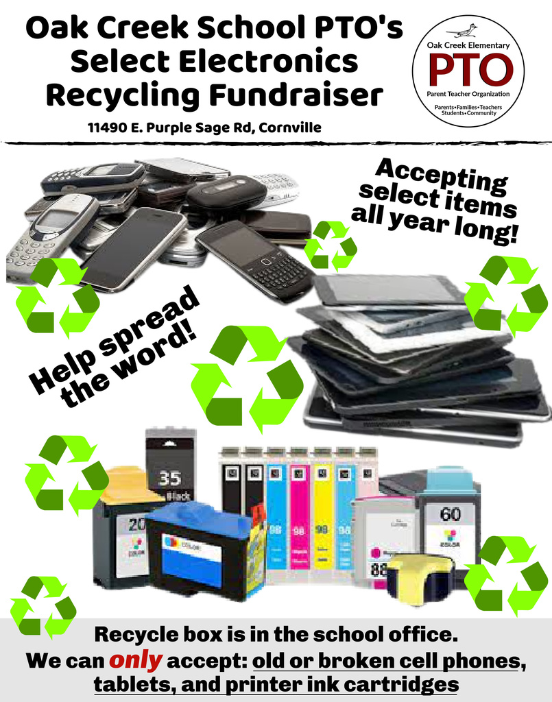 OCS Electronics PTO Fundraiser recycling