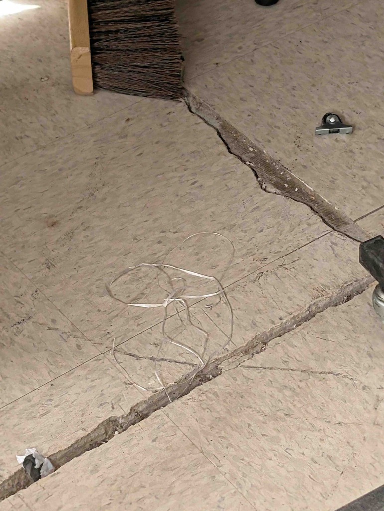 Structural cracks in gym floor