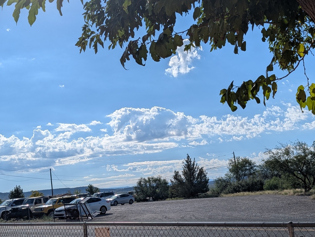Dirt parking areas