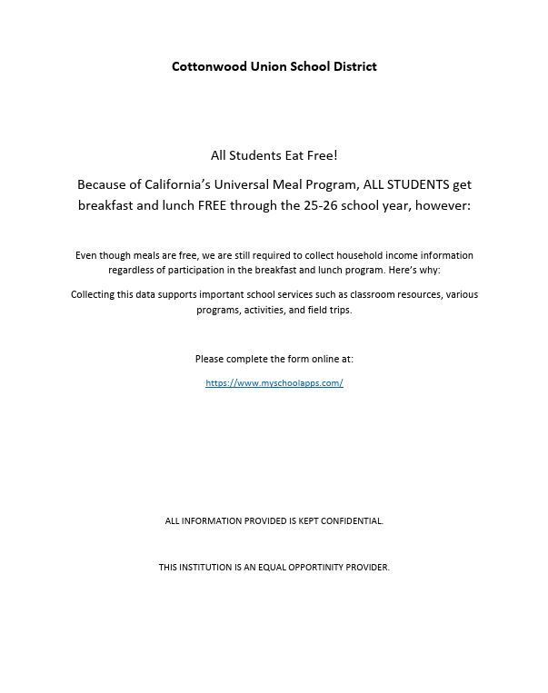 Meal Program Form