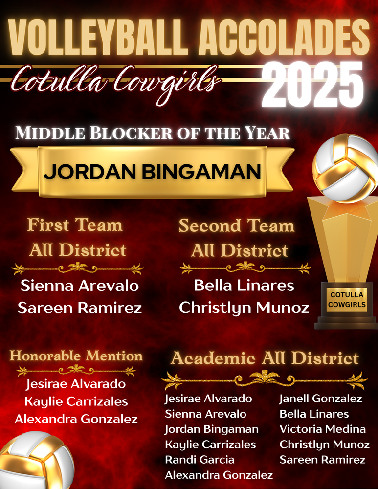 Volleyball District Accolades