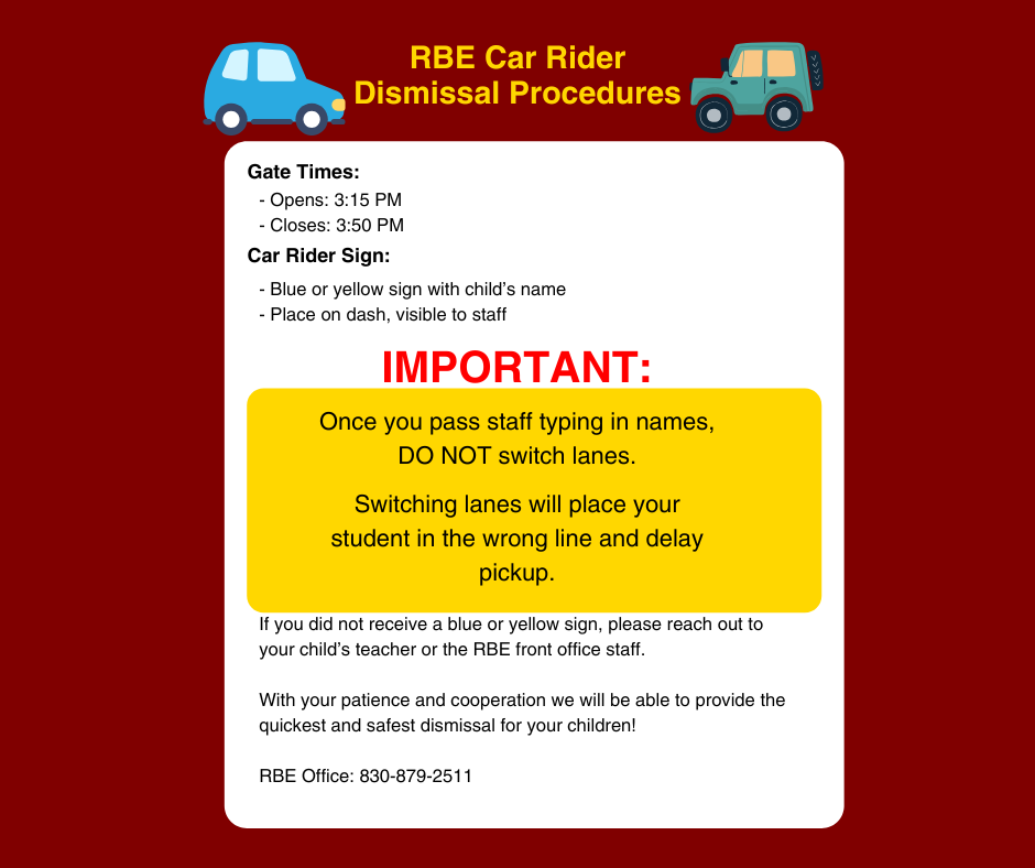Car Rider Dismissal Procedures