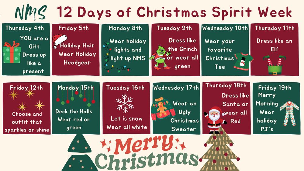 NMS Christmas Spirit Week