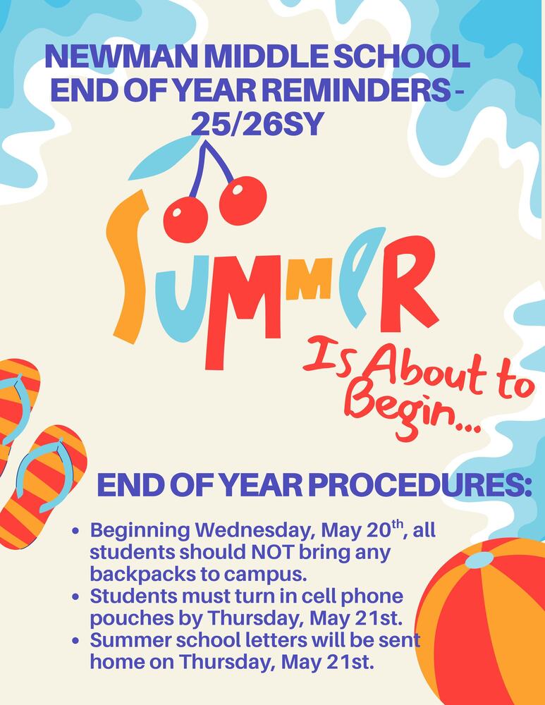 NMS End of Year Reminders