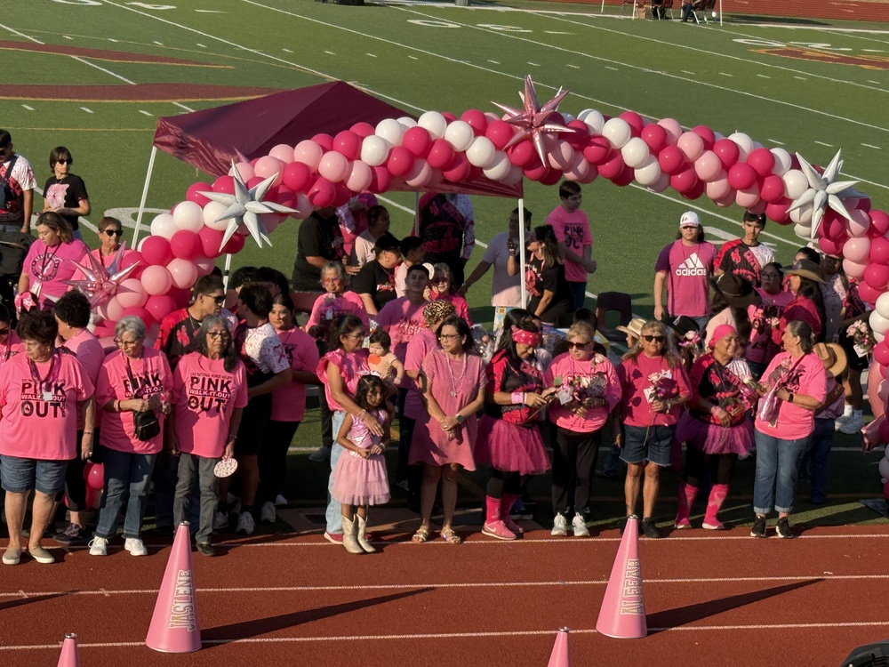 breast cancer survivors on pink out walk