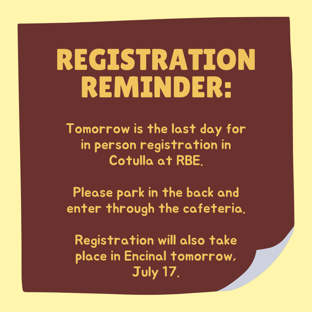 Registration reminder