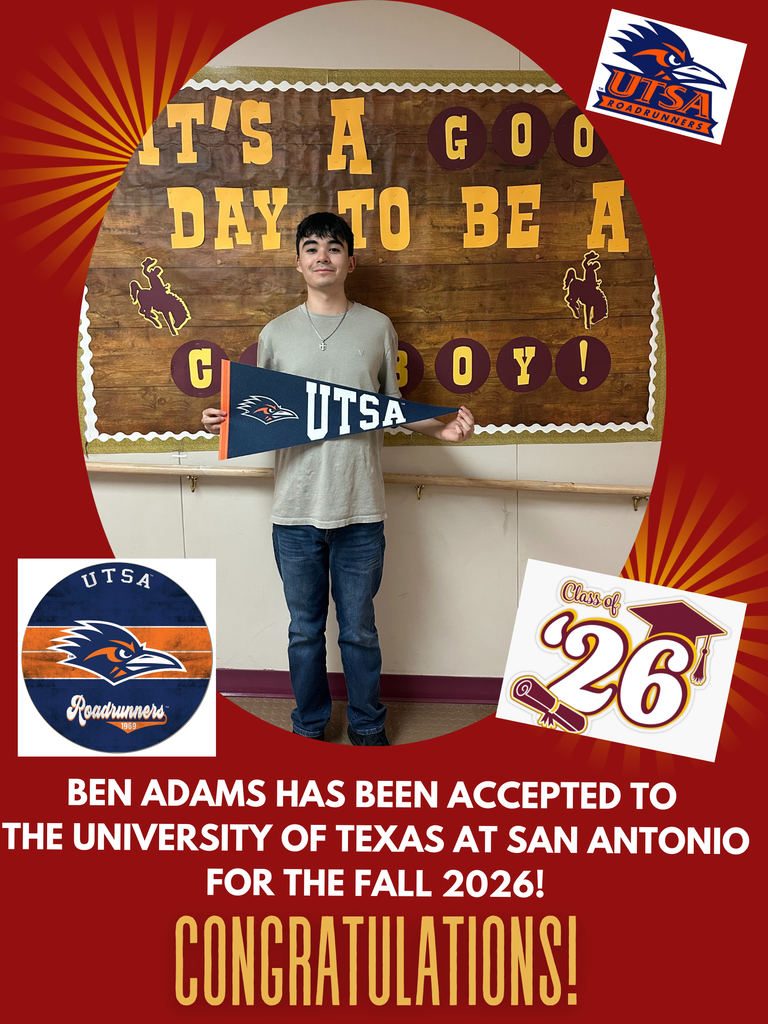 Ben Adams Cotulla High School acceptance to UTSA Fall 2025