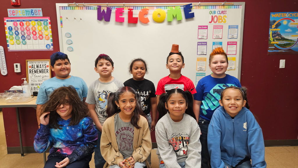 Encinal Elementary School had a Crazy Hair Day on Wednesday  in support of Homecoming Week!  
