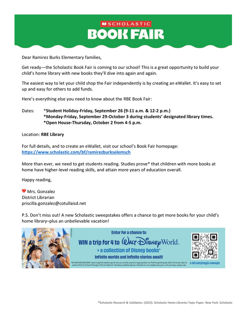 RBE  book fair information