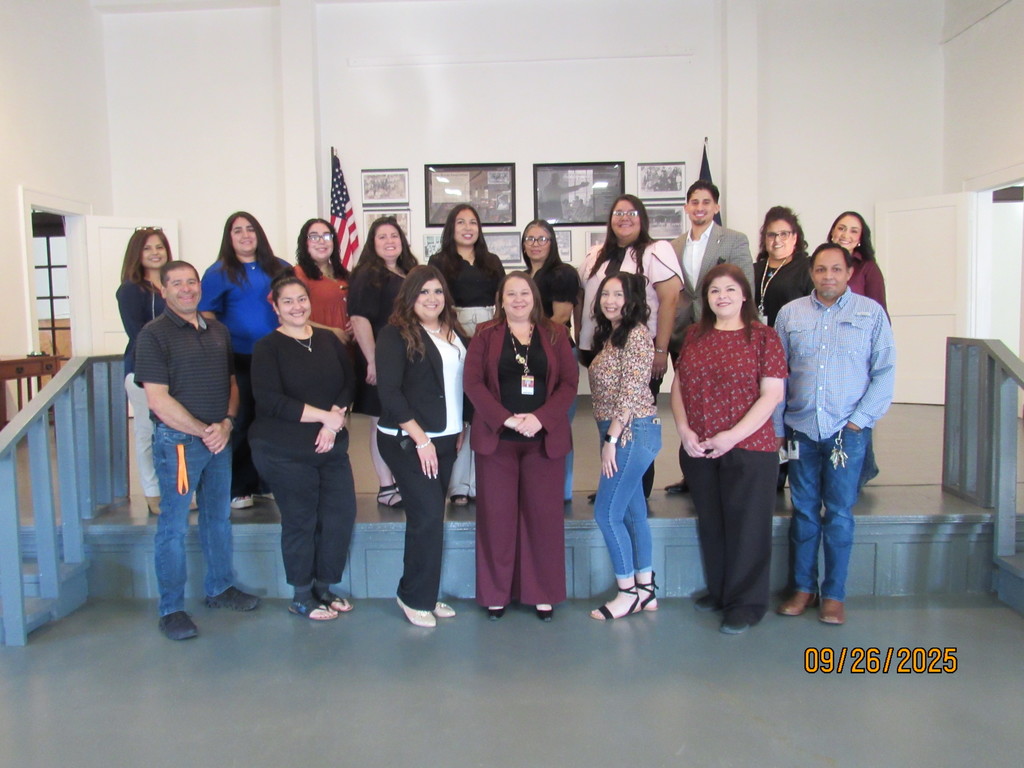 Encinal Elementary School Staff visited the Texas Historical Welhausen School to learn more about the Texas Historical Landmark.
