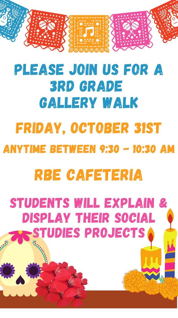 Day of the Dead Invite for 3rd Grade Parents