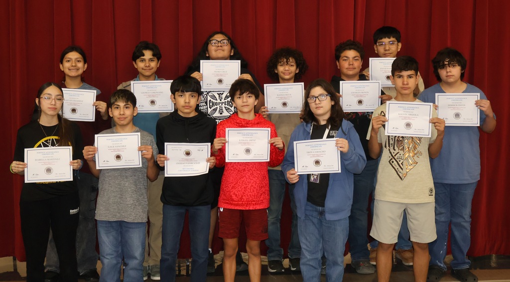 NMS 2nd Six Weeks Perfect Attendance - 8th grade