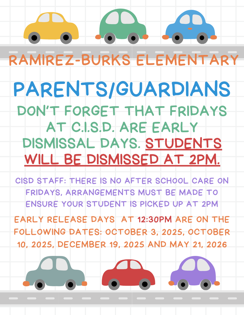 RBE Early Dismissal/Release Reminder