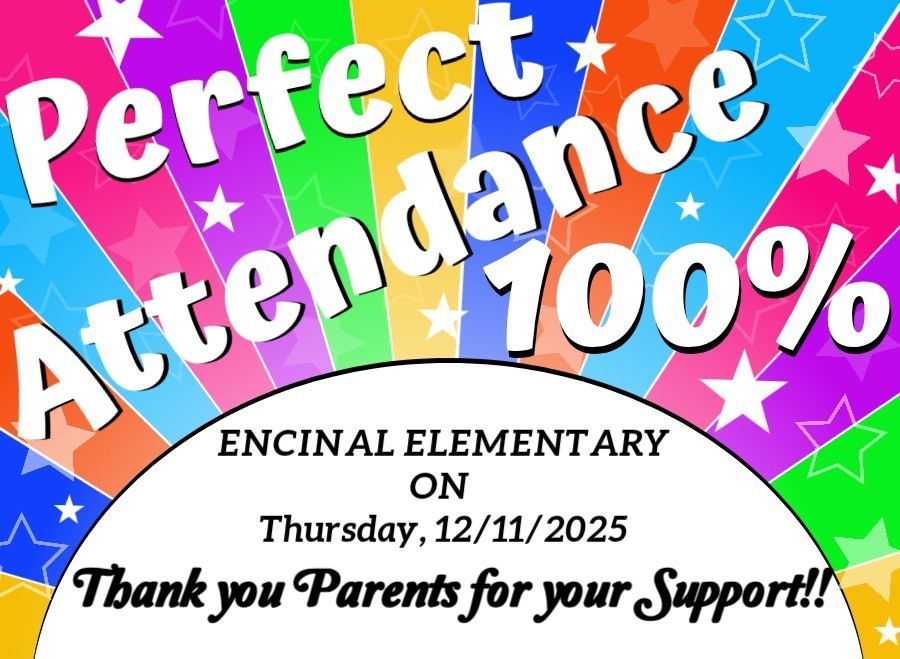 100 % attendance Thursday, December 11, 2025