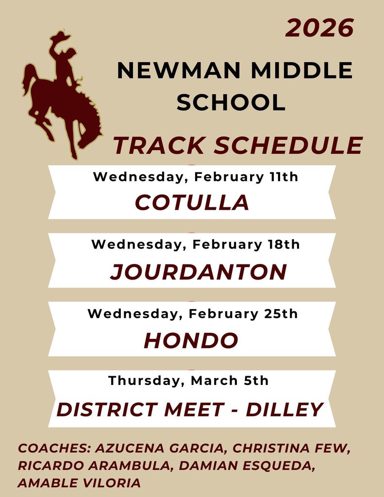 2026 Track schedules 