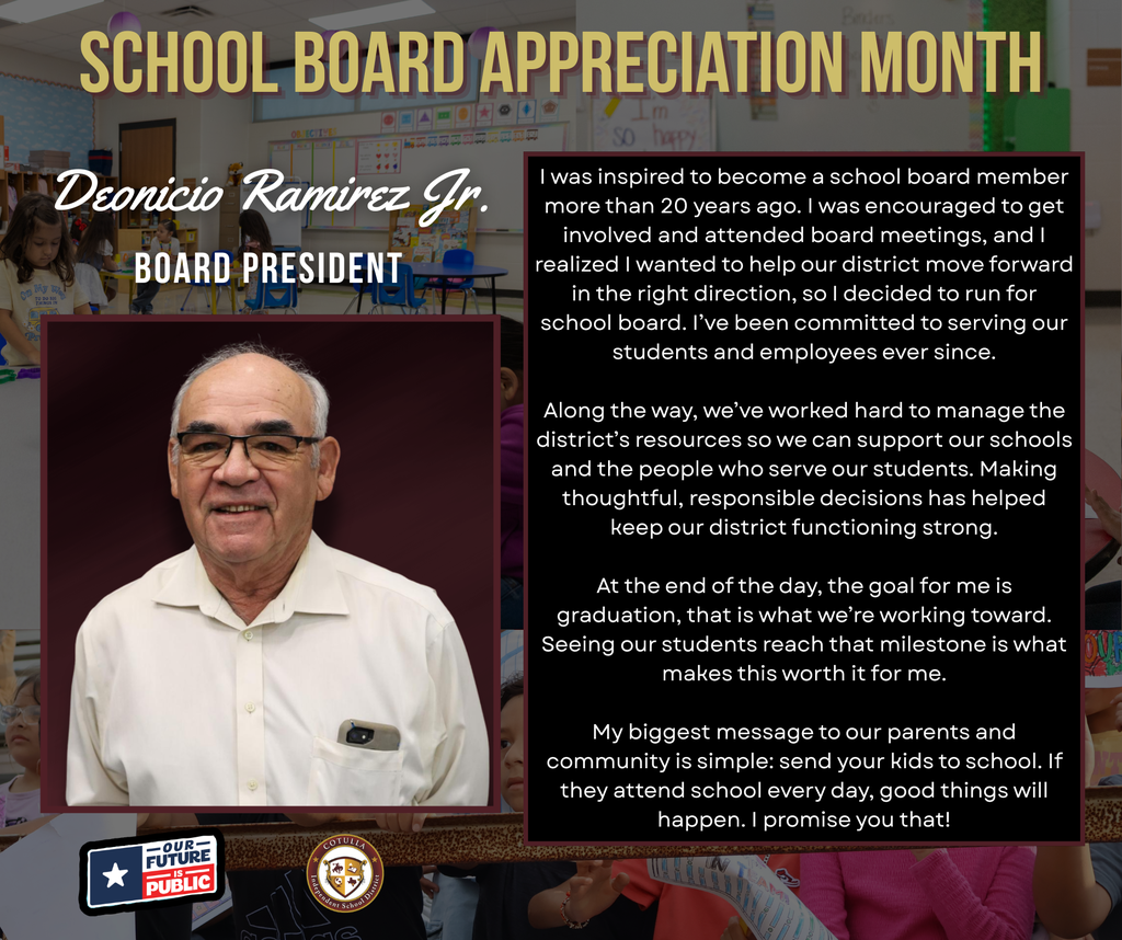 school board appreciation dennis ramirez jr