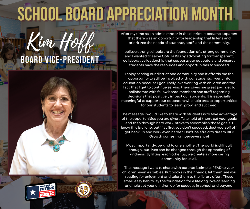 kim hoff school board recognition month