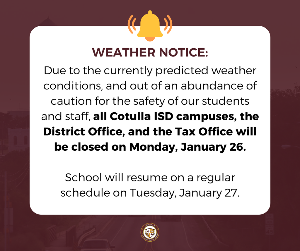 weather notice jan. 26