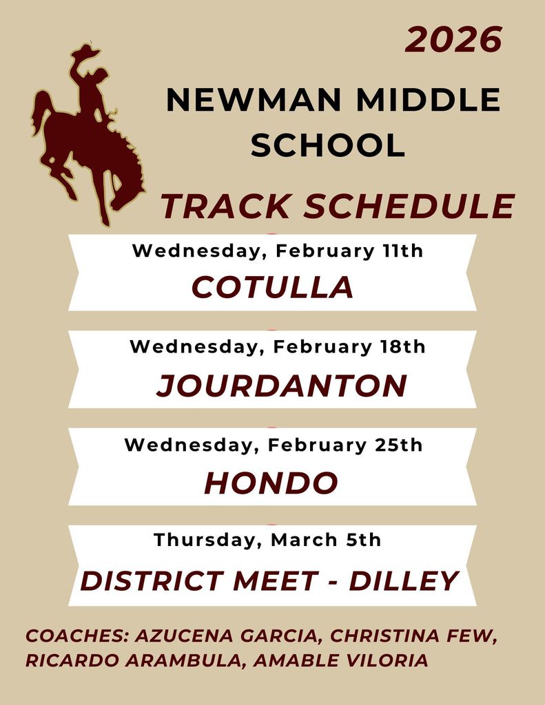 2026 NMS Track Schedule