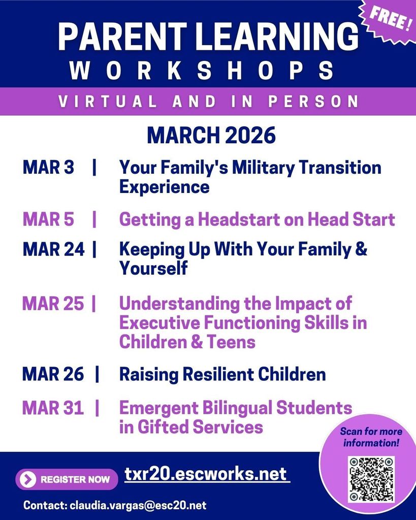 Parent Learning Workshops in March 2026