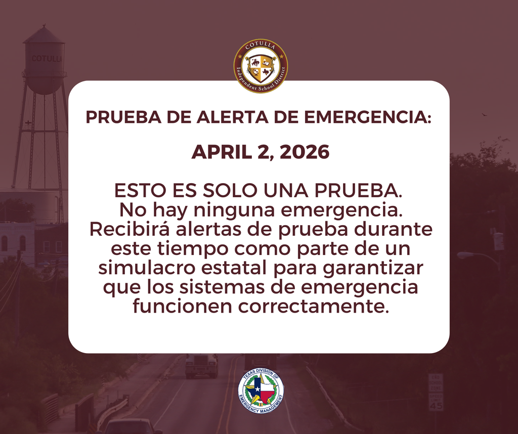 cotulla isd spanish alert april 2 2026