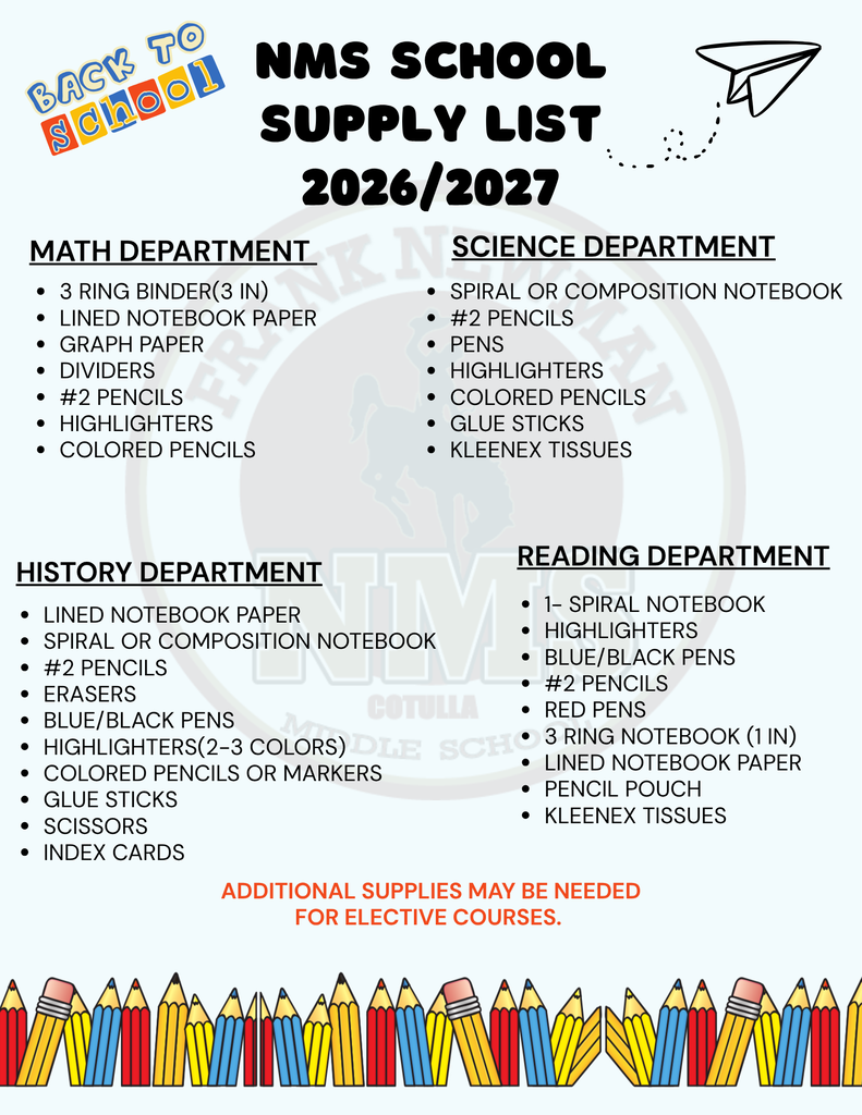 NMS 2026-2027 supply list