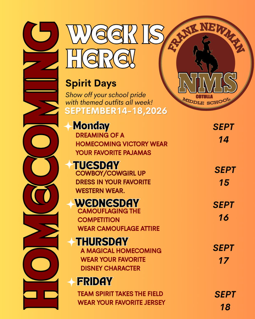 Homecoming spirit week flyer