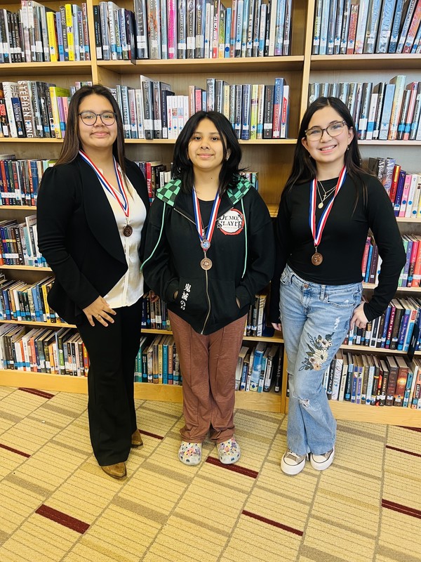 Pictured: Victoria Medina, Aaralyn Garcia,  Scarlett Martinez. Not Pictured: Aleks Peralta