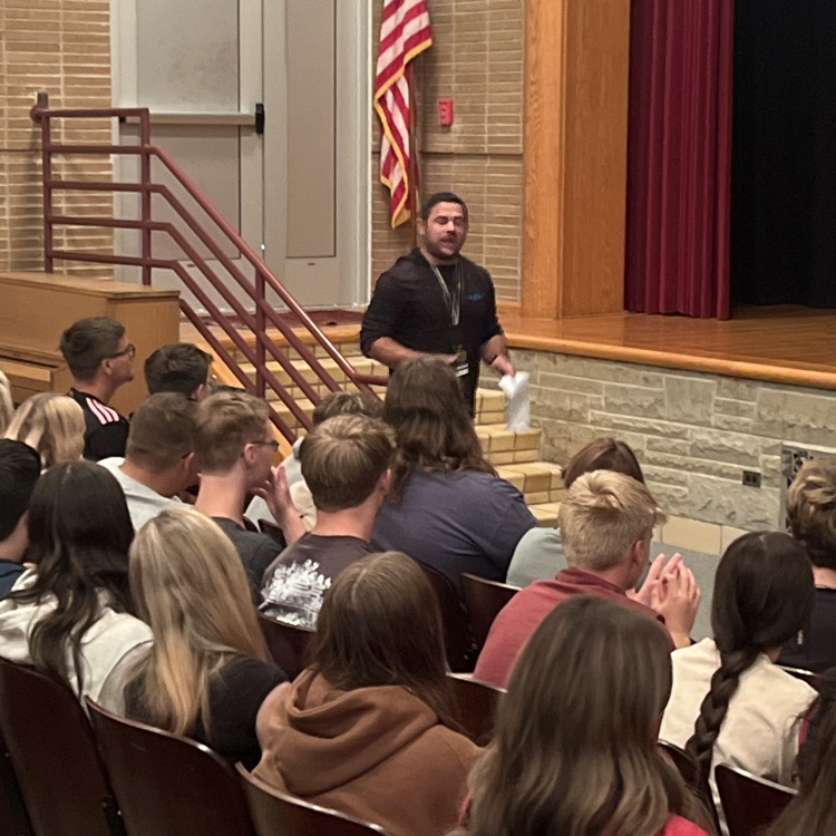 Mr. Lamber talking to our students 