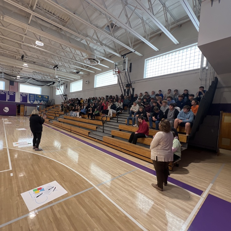 students with Revitalize PA meeting in the Gym