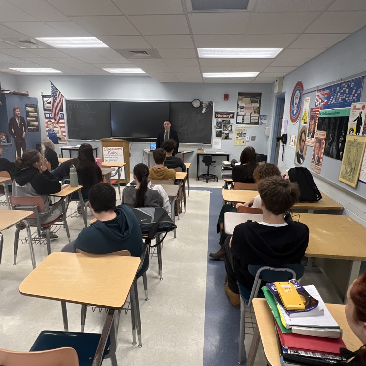 today, Mr. Watson. District Attorney, speaking to our Criminal Justice class.