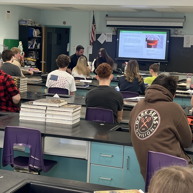  Mr. Lamber doing a lesson during Bio II  