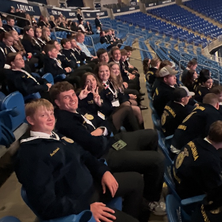 students in FFA official dress at he state convention 